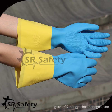 SRSAFETY rubber latex glove labour glove long sleeve